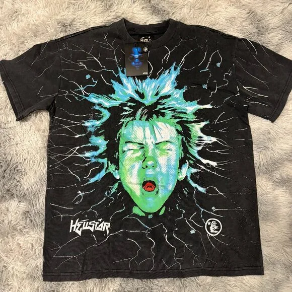 Hellstar Electro Kid Black T-Shirt Men’s Size Medium or Large - Picture 1 of 3